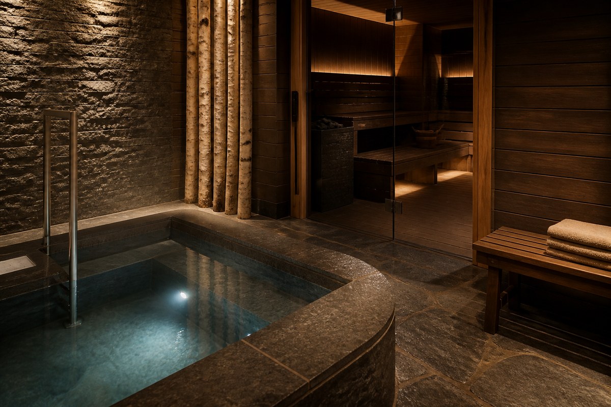 Finnish hotel sauna and quiet recovery pool